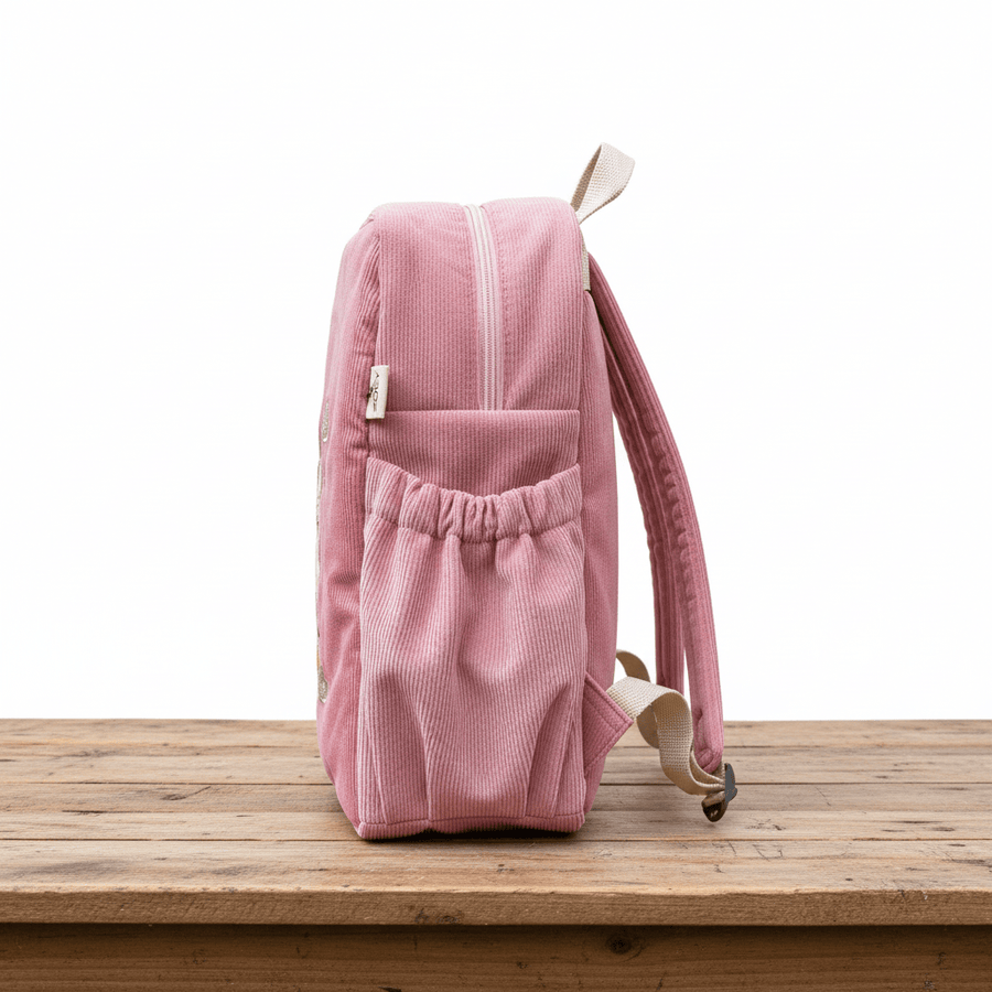 Unicorn Charm Personalised School Bag, Hand-Embroidered